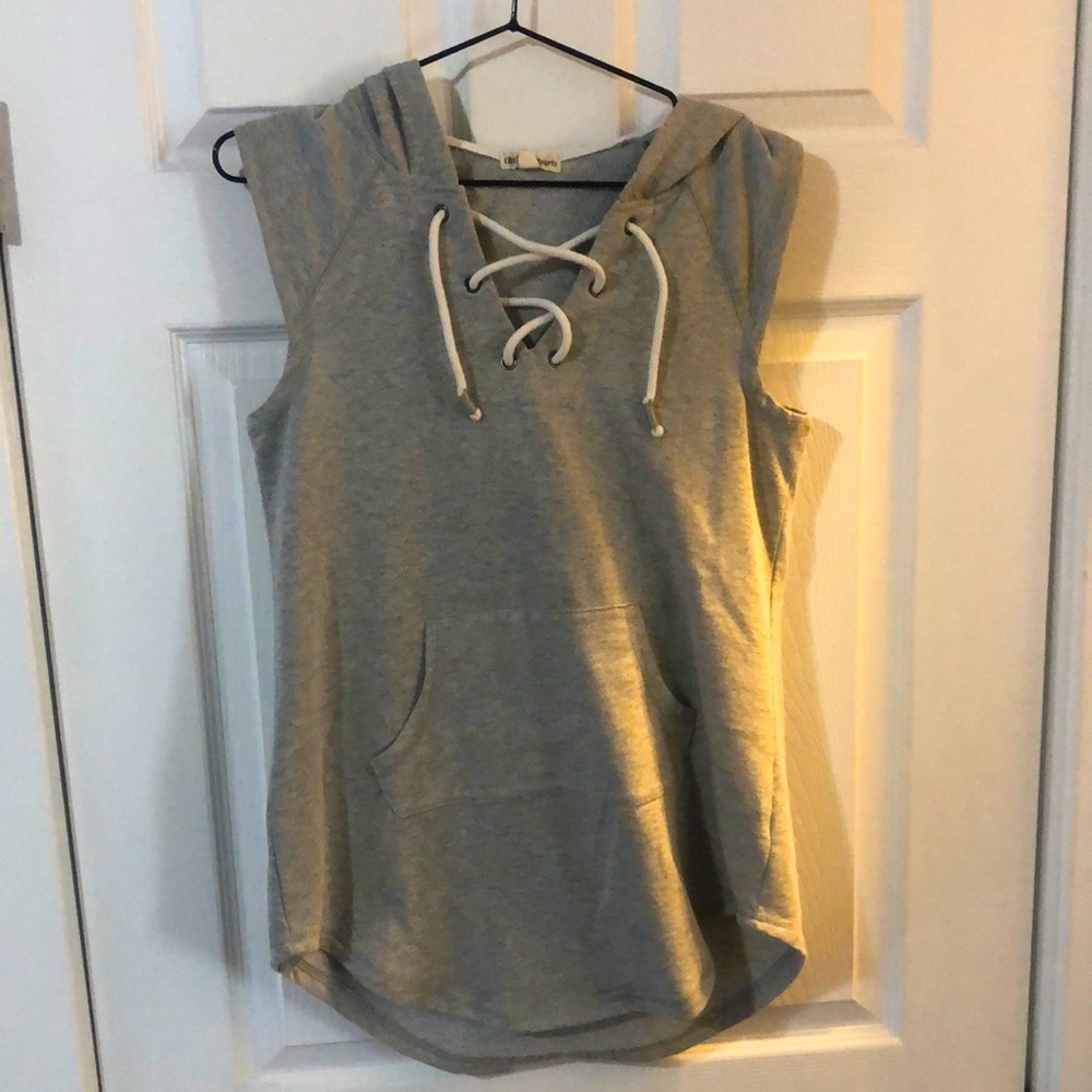 Sleeveless Scoop Hoodie - Small